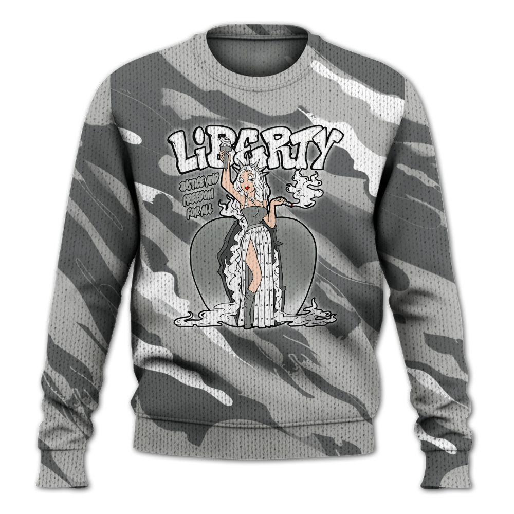 Knitted Sweater To Match Retro Wet Cement 4s - Midwest Cartoon Colored