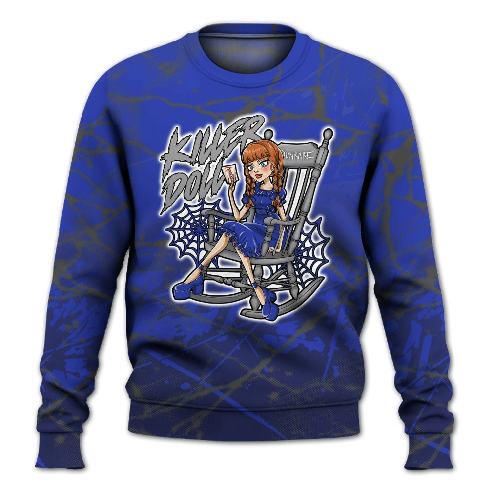 Sweatshirt To Match Air Max Plus Black Racer Blue - Killer Doll-A Halloween Profound All Over Print