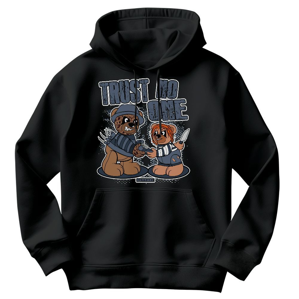 Sweatshirt To Match Low Diffused Blue 11s - Trust No One Bear Graphic