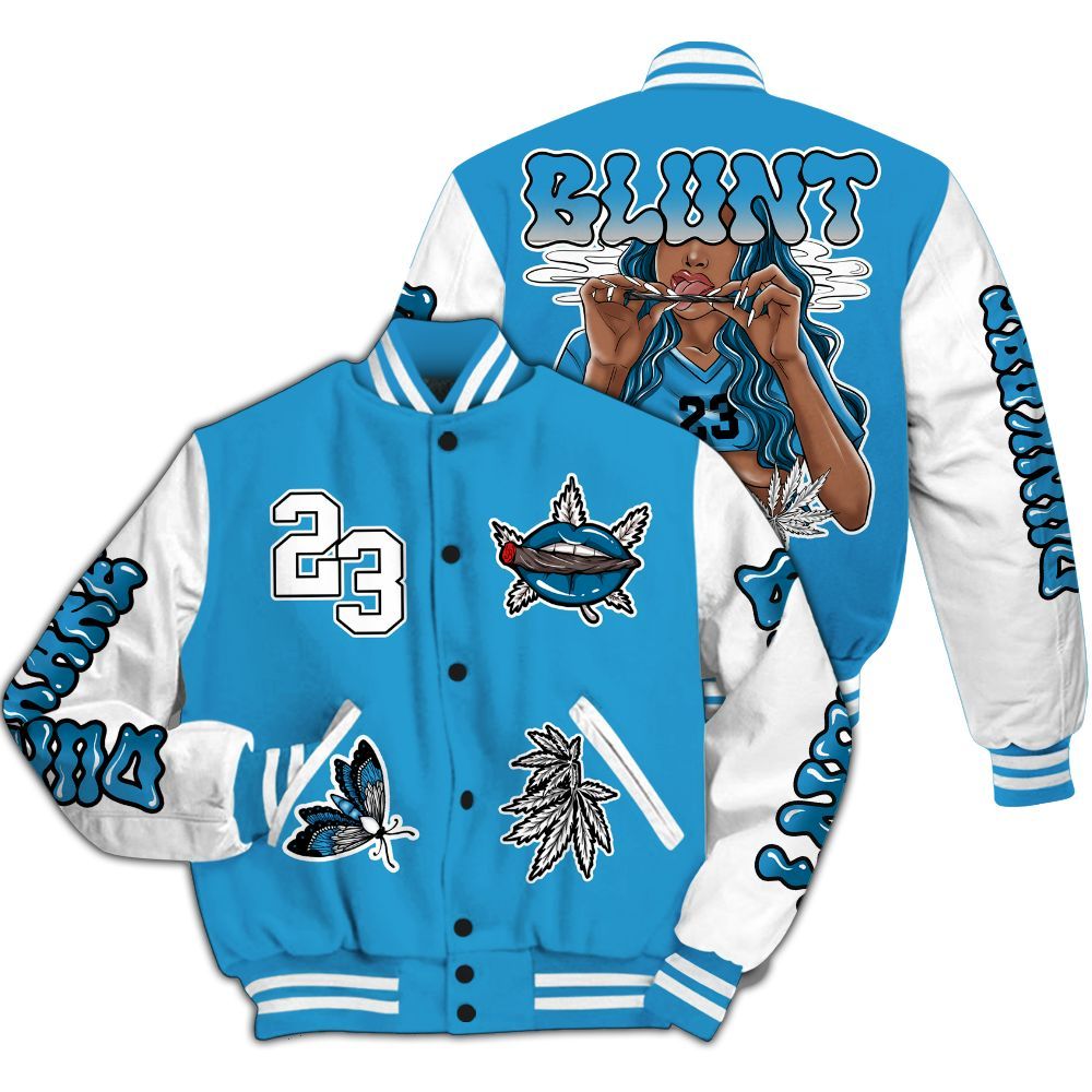 Varsity Jacket To Match Powder Blue 9s - Bluntz Unique All Over Print