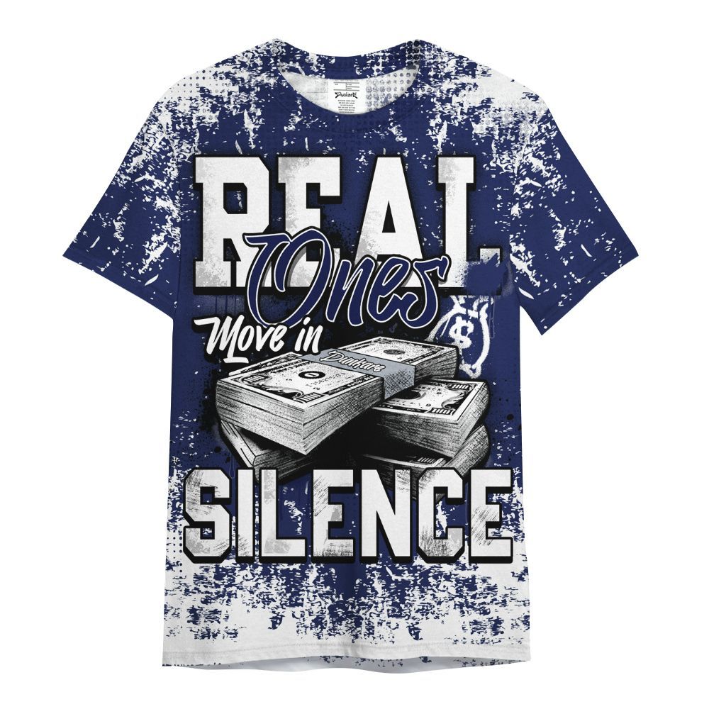 Shirt To Match Midnight Navy 11s - Move In Silence Money Street Retro All Over Print