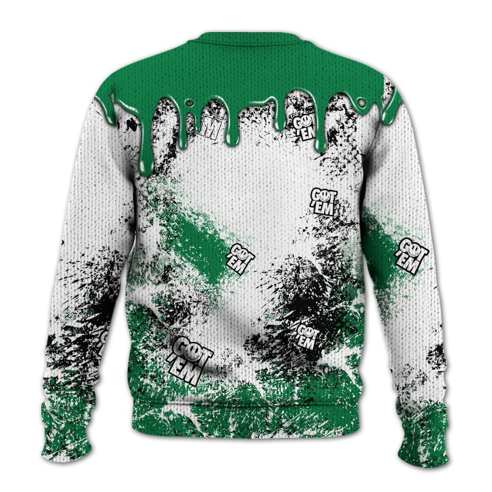 Knitted Sweater To Match Pine Green 13s - Dripping 23 Drip