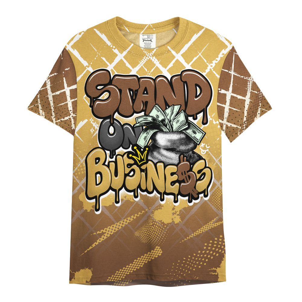 Shirt To Match Retro Cacao Wow 4s - Halftone Stand Business Dripping All Over Print