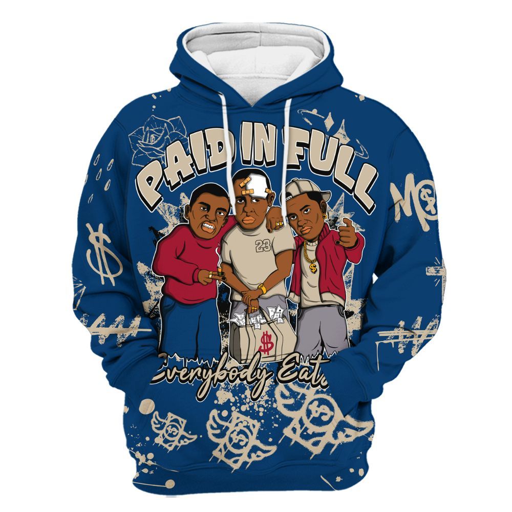 Hoodie To Match Rare Air 4s - Everybody Paid In Full Crayon All Over Print