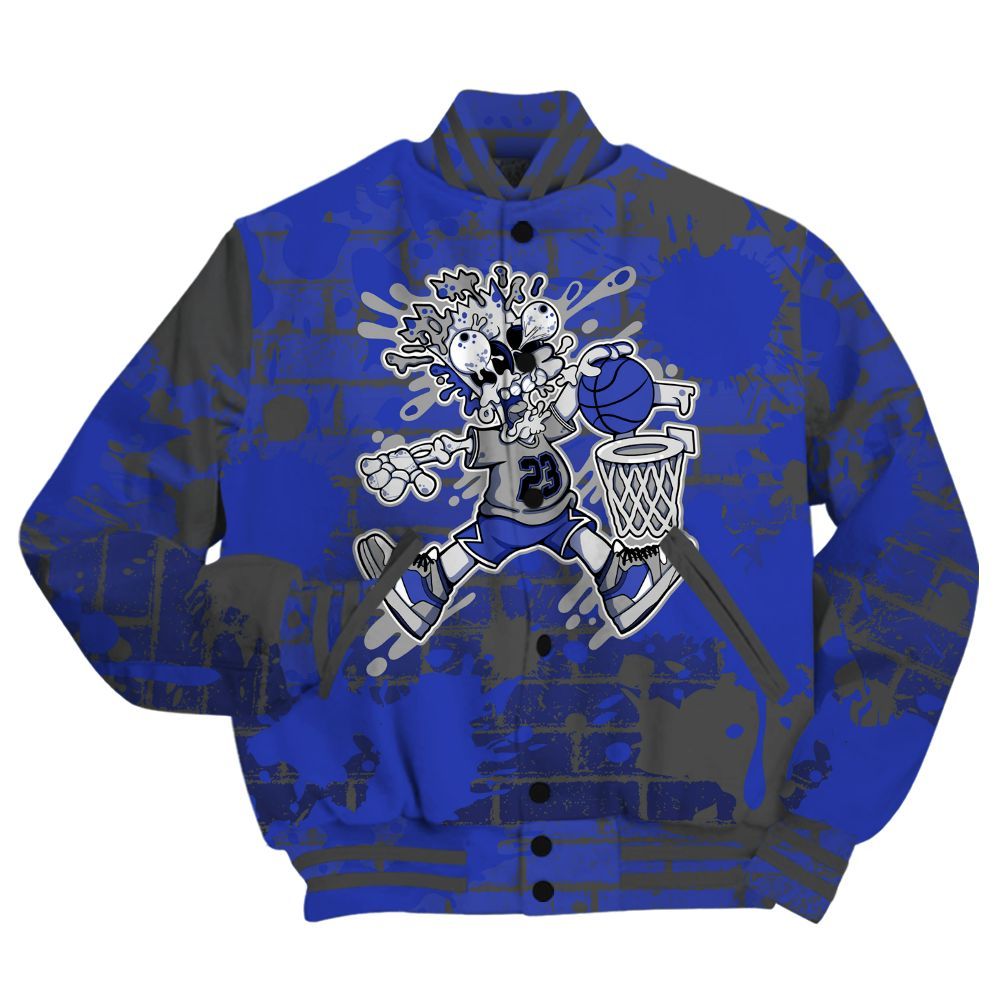 Varsity Jacket To Match Air Max Plus Black Racer Blue Shirt - 85's Dunks Graphic Halloween All Over Print