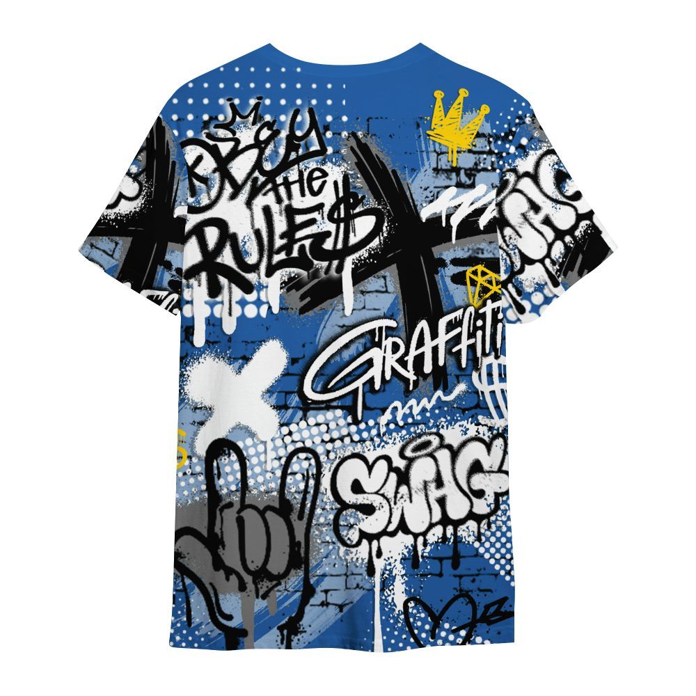 Shirt To Match Brave Blue 13s - True It Real Graffiti Streetwear All Over Print
