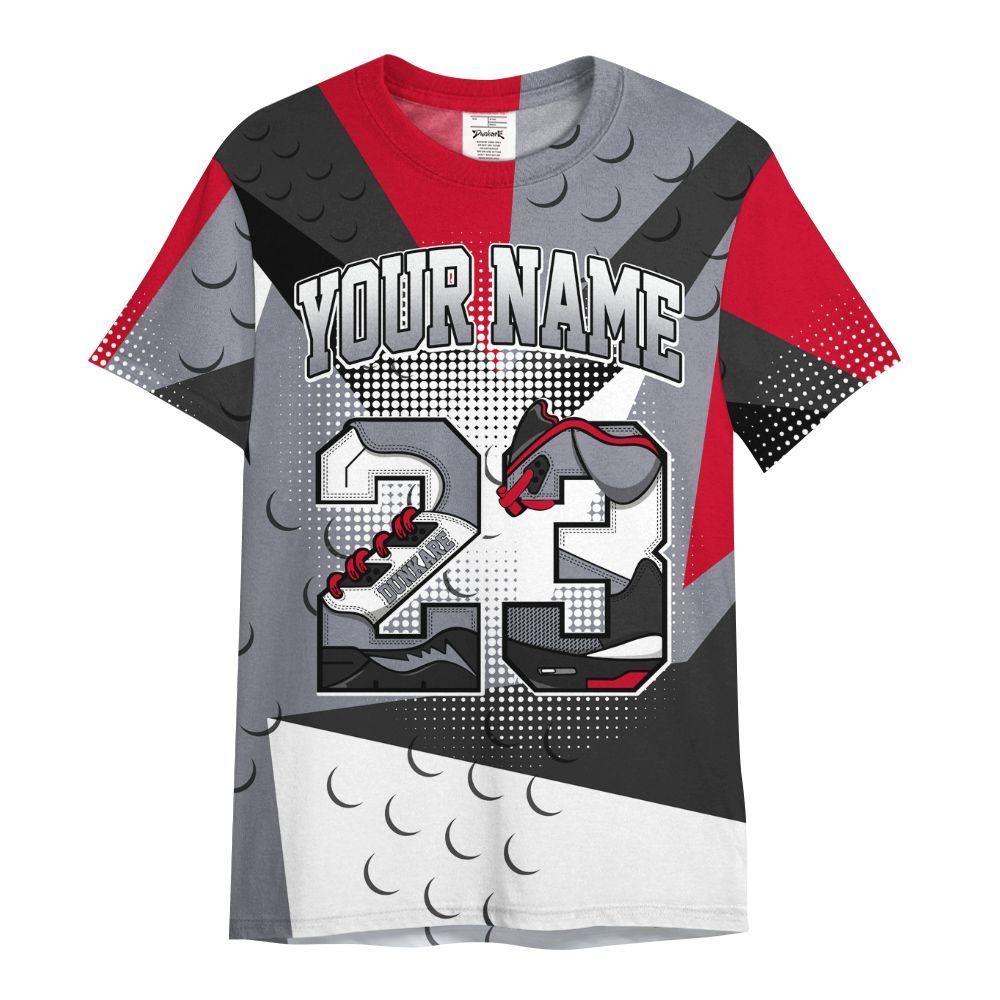 Shirt To Match Retro Black Flint 13s - Poly Custom Name Number 23 5s All Over Print