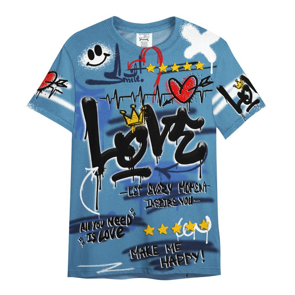 Shirt To Match Air Force 1 Stash - Happy Love Beats Graffiti Streetwear All Over Print
