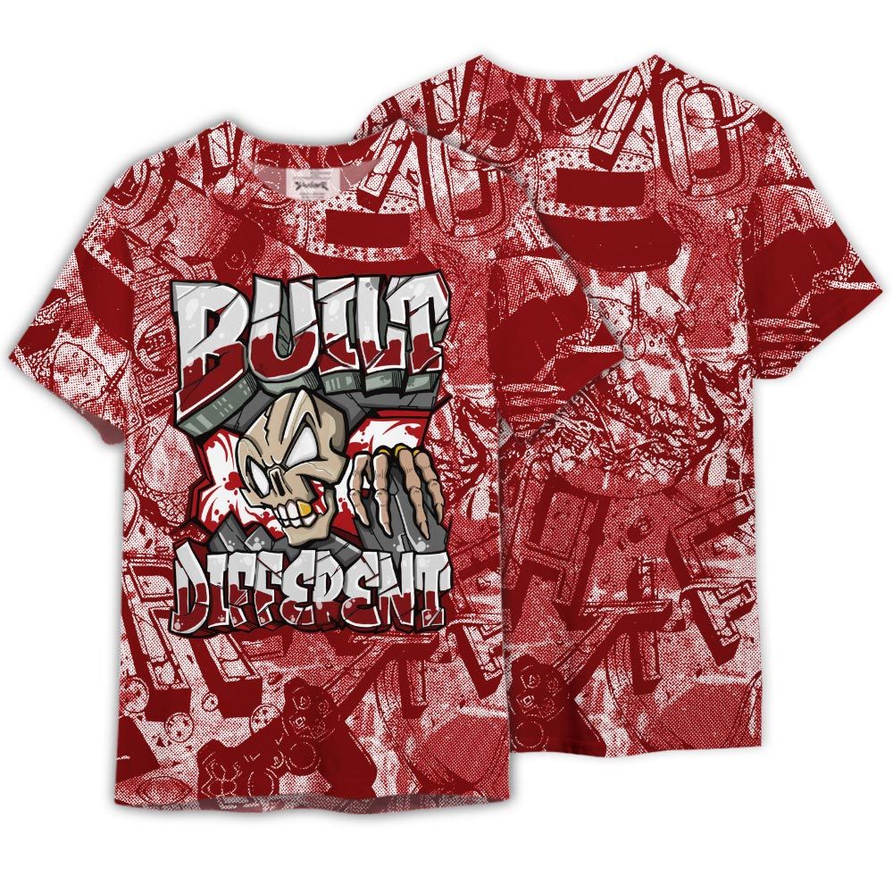 Shirt To Match Red Taxi 12s - Build Different Graffiti Shirt Unisex