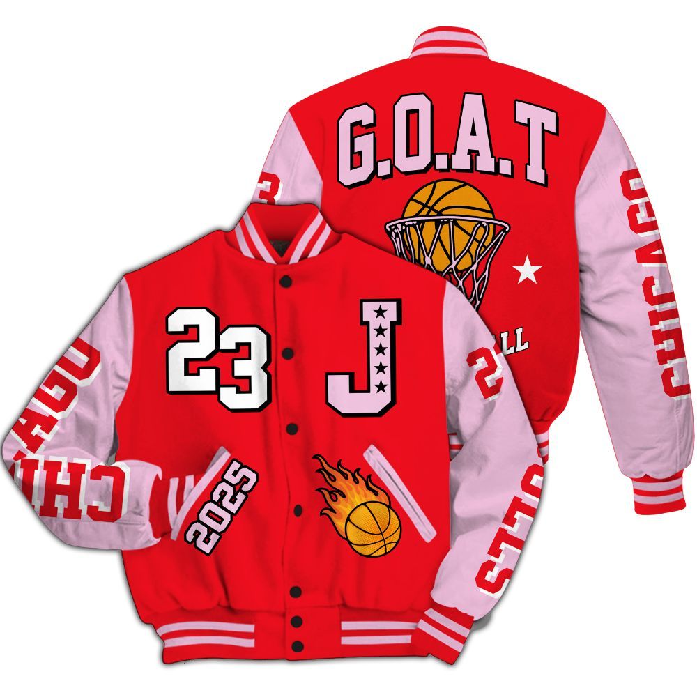 Varsity Jacket To Match Zoom Vomero 5 Valentine's Day 2025 - Chicago 23 Basketball All Over Print