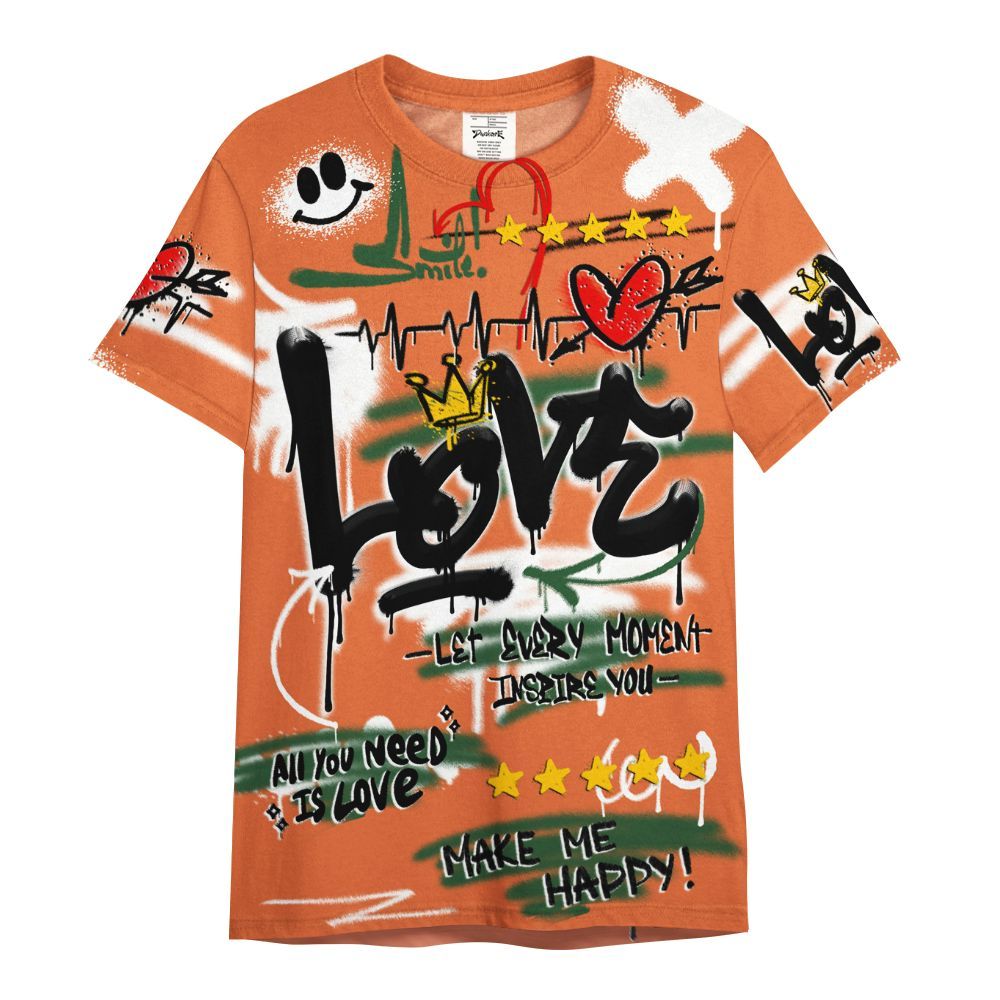 Shirt To Match Low Miami 5s - Happy Love Beats Graffiti Streetwear All Over Print