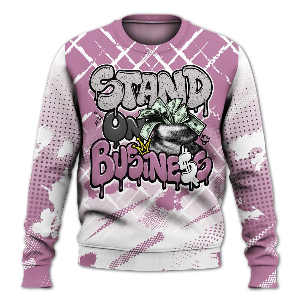 Sweatshirt To Match Neutral Grey Black White Orchid 4s - Halftone Stand Business Dripping All Over Print