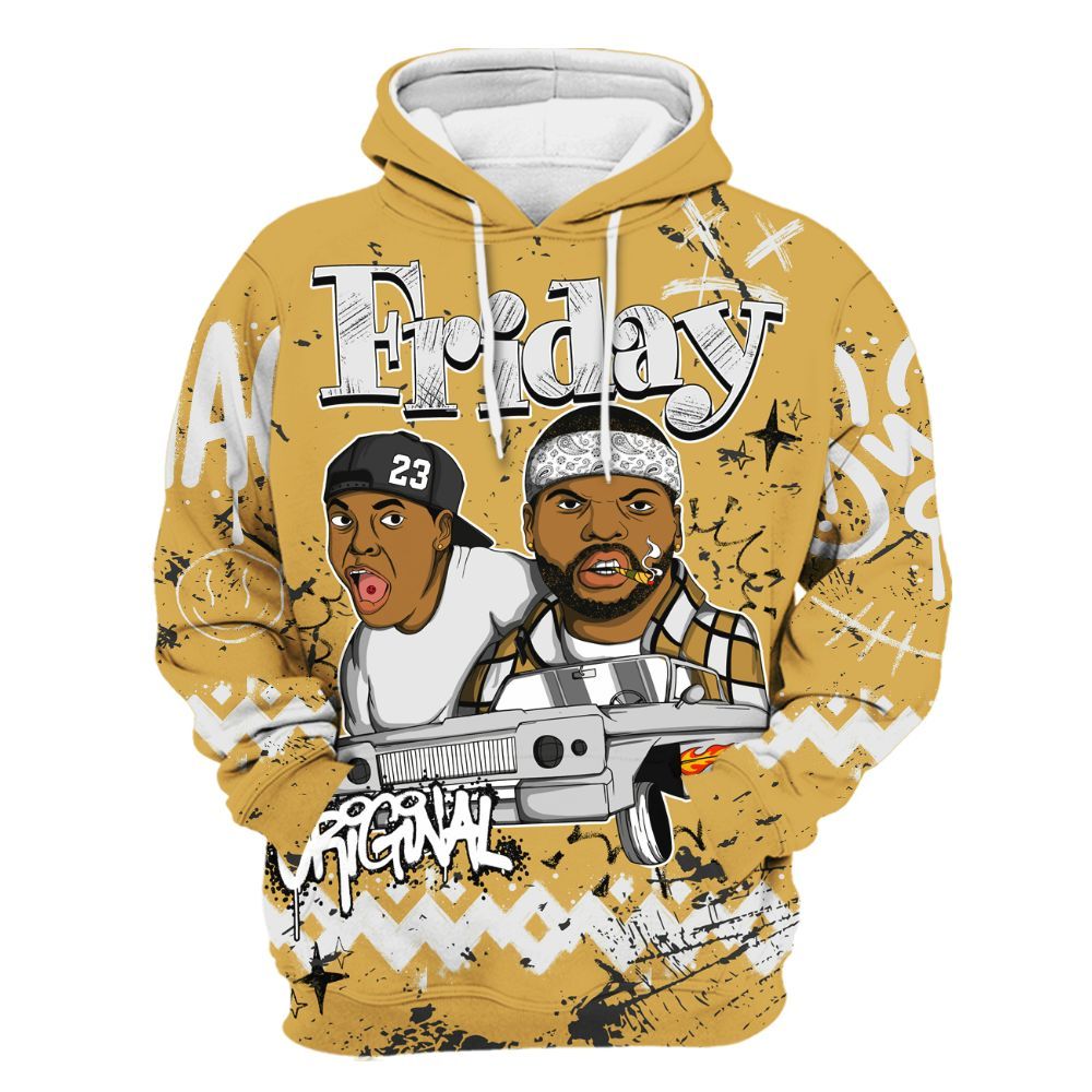 Hoodie To Match Retro Light Ginger 14s - Friday Sneaker Crayon All Over Print