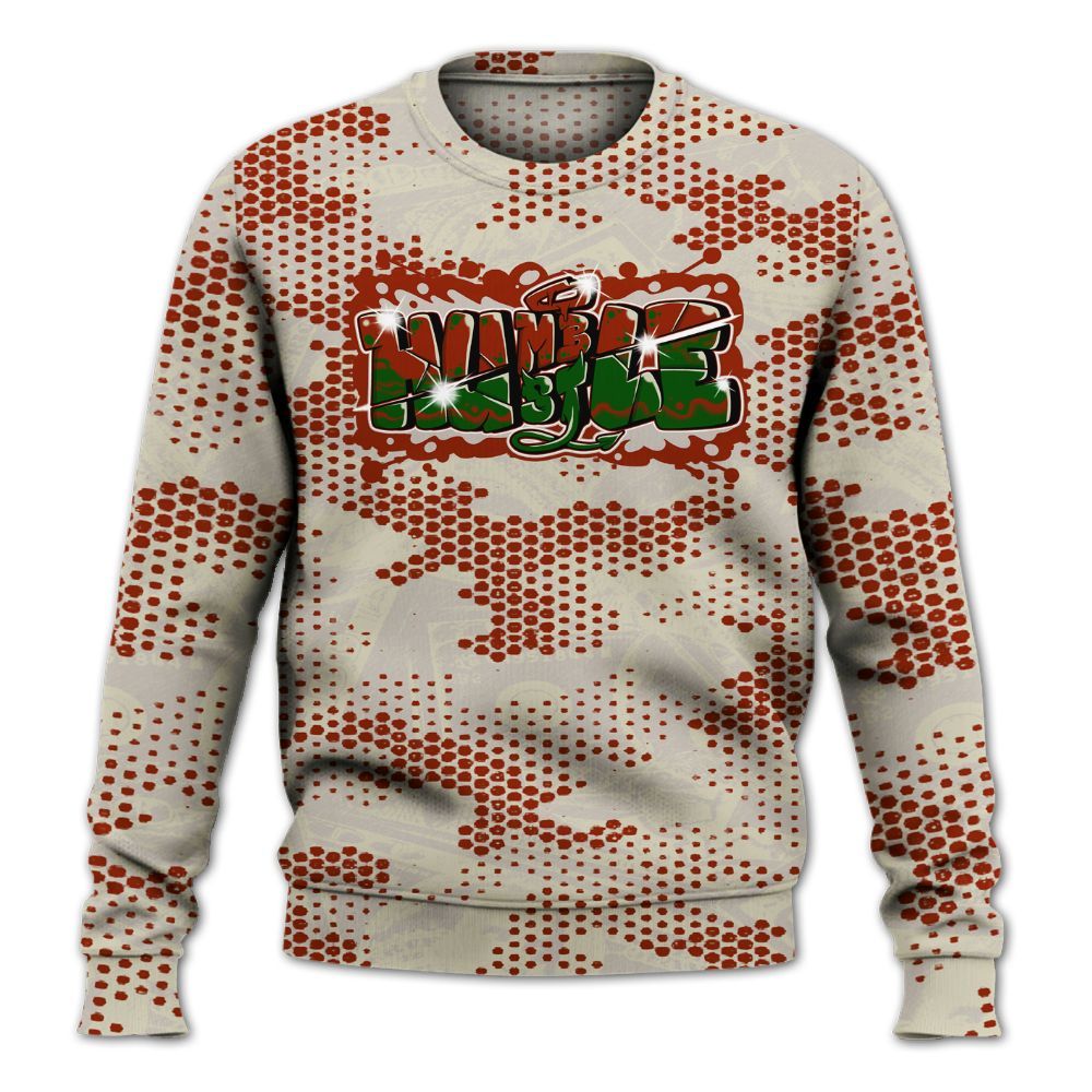 Sweatshirt To Match El Grito 5s - Humbled Hustles Graphic Banknotes All Over Print