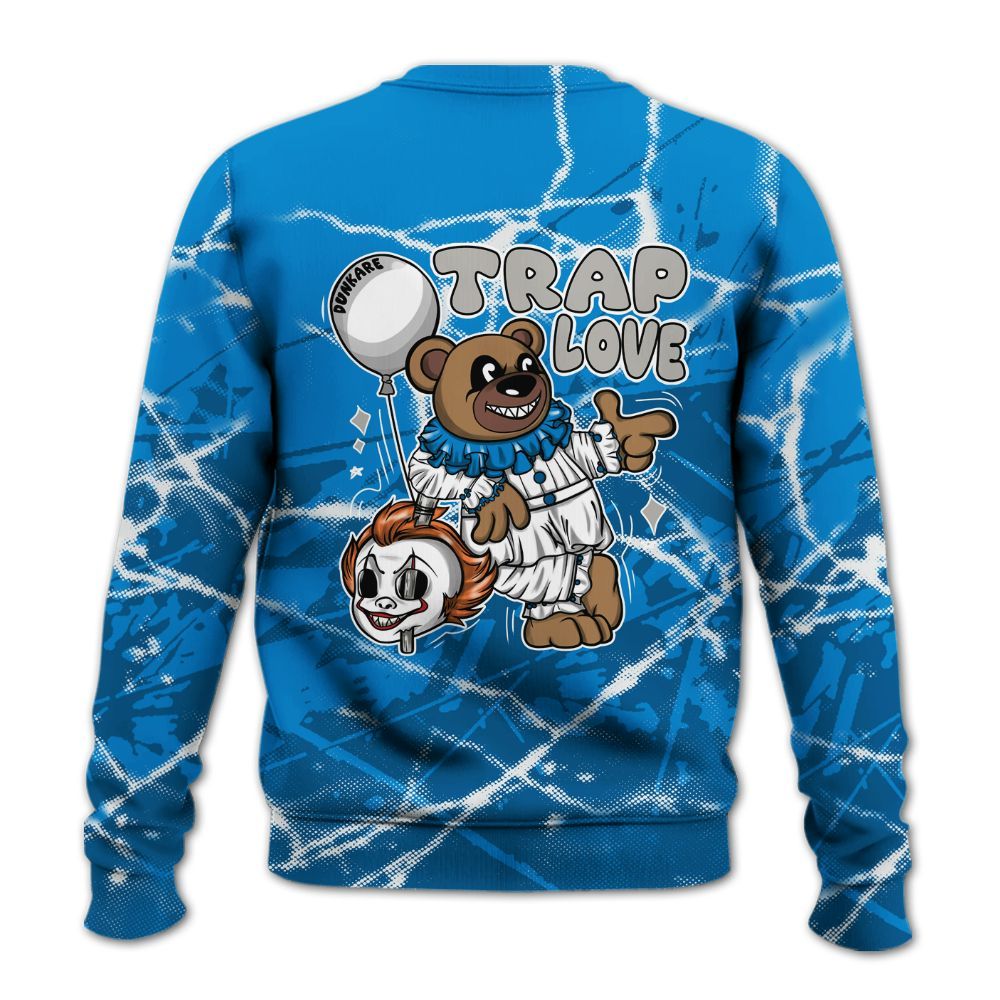 Sweatshirt To Match Military Blue 4s - Trap Loves Bear Profound All Over Print