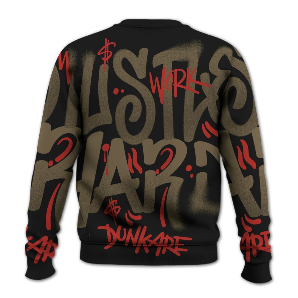 Sweatshirt To Match Olive 9s - Angel Hustle Hard All Over Print