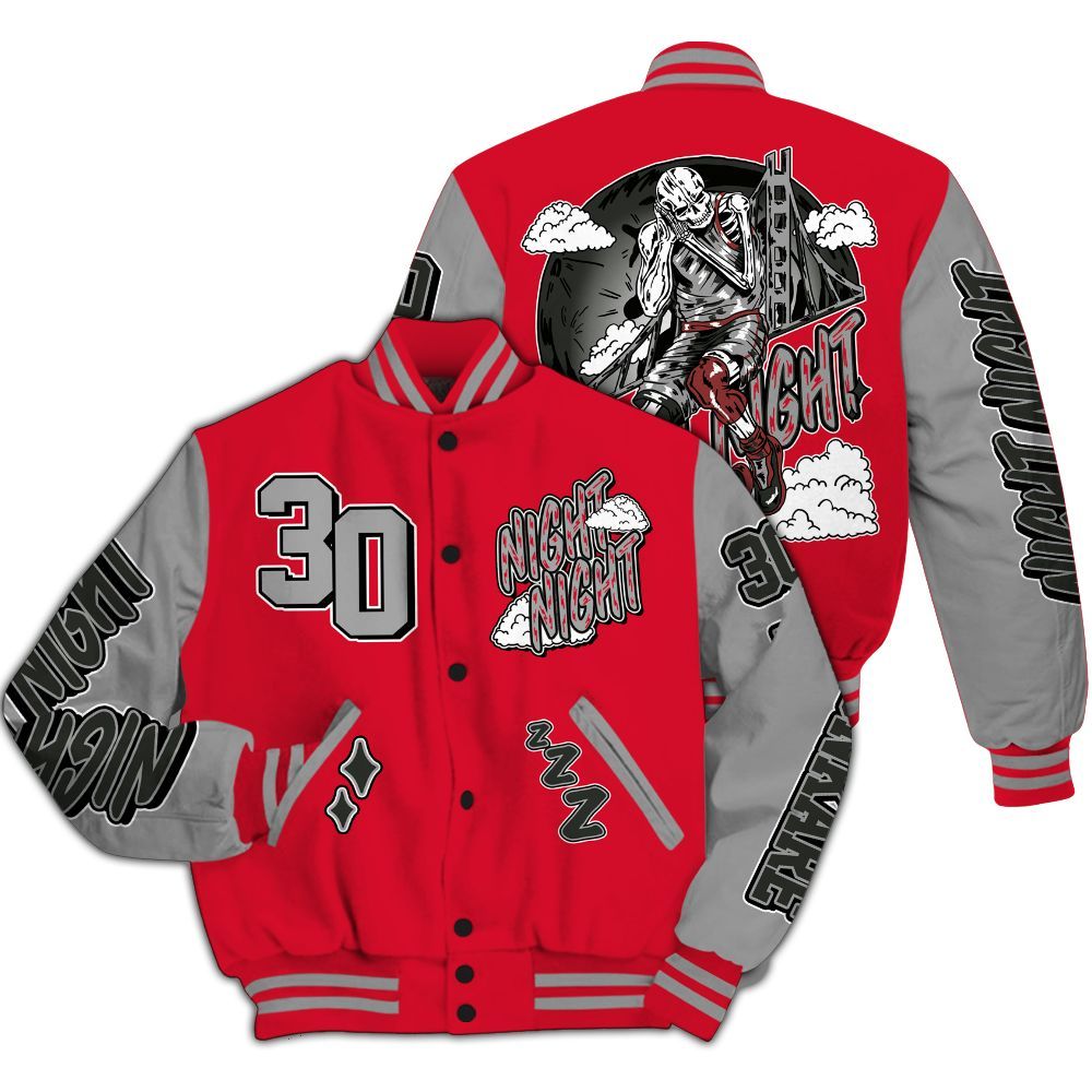 Varsity Jacket To Match Air Max Sunder Gore Tex Fire Red - Seeya Skeleton All Over Print