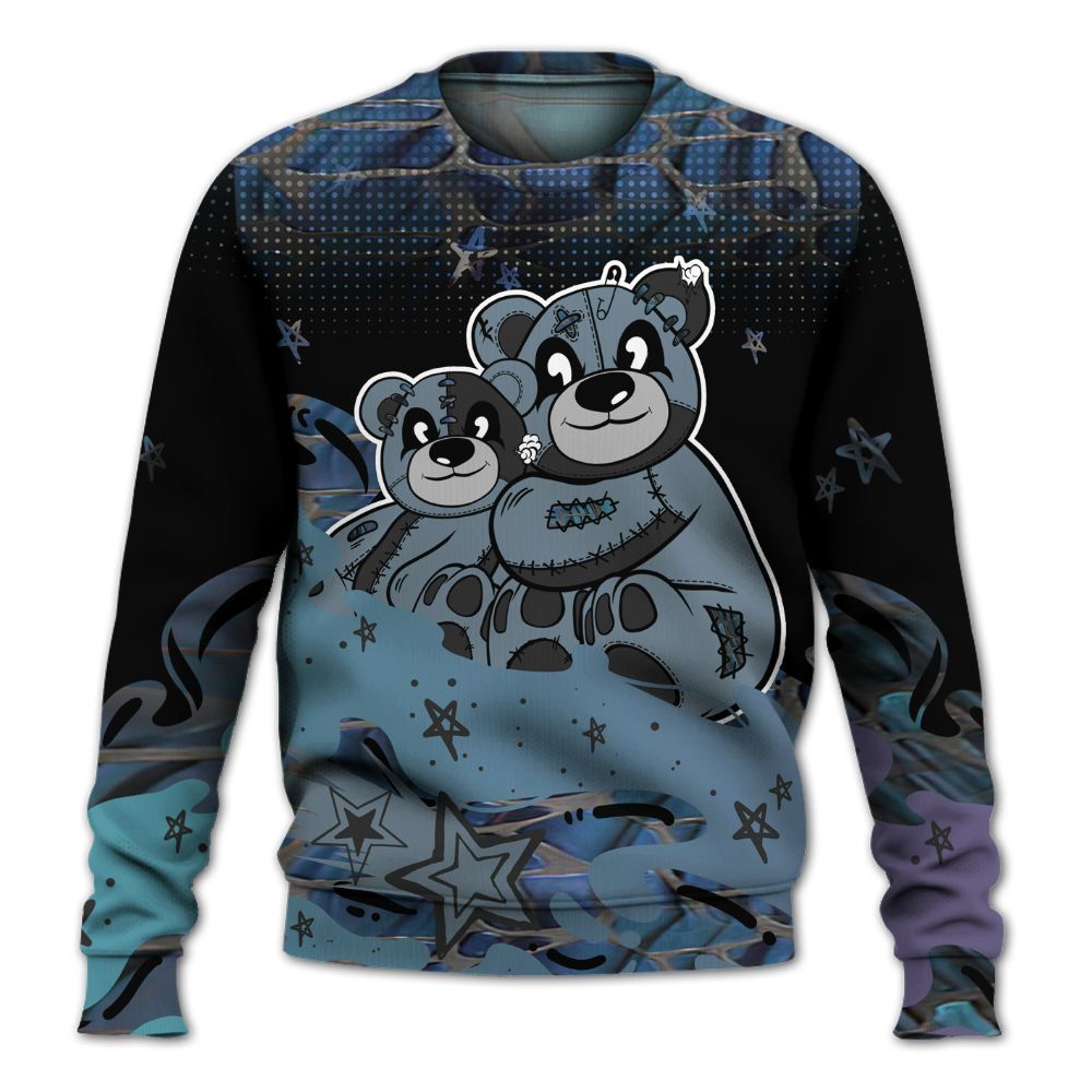Sweatshirt To Match Air Foamposite Kazuya Mishima - Sincere Fondness Bear Stars All Over Print