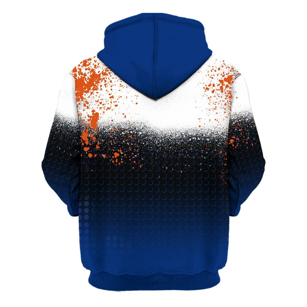 Hoodie To Match Mid Knicks 1s - Halftone Time Is Money All Over Print
