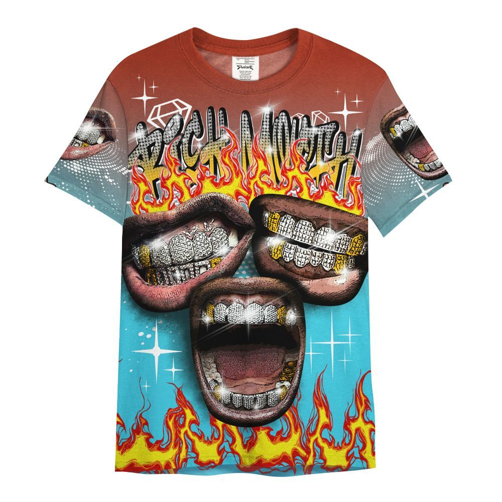 Shirt To Match SB Dunk Di'Orr Greenwood - Rich Mouth Fire Rap Retro 90s All Over Print