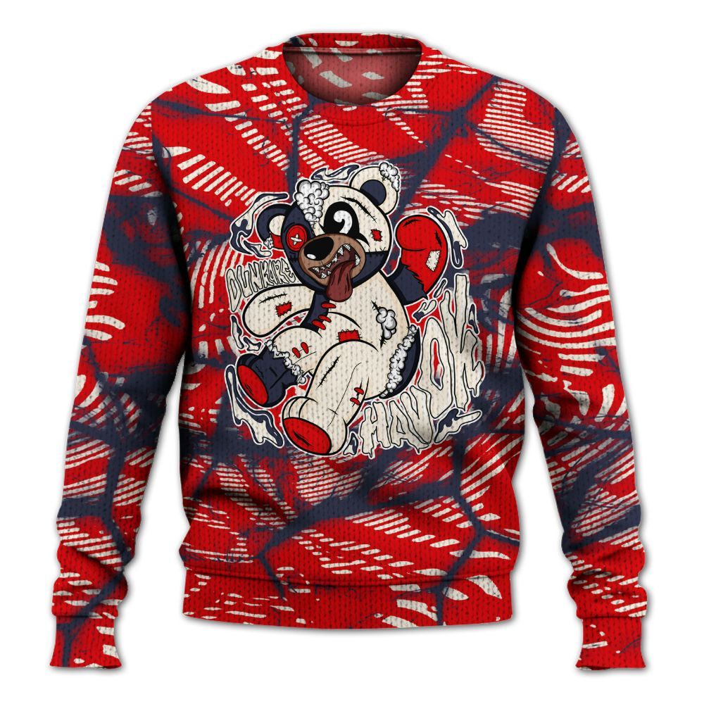 Knitted Sweater To Match Low OG Howard University 1s - Havok Bear