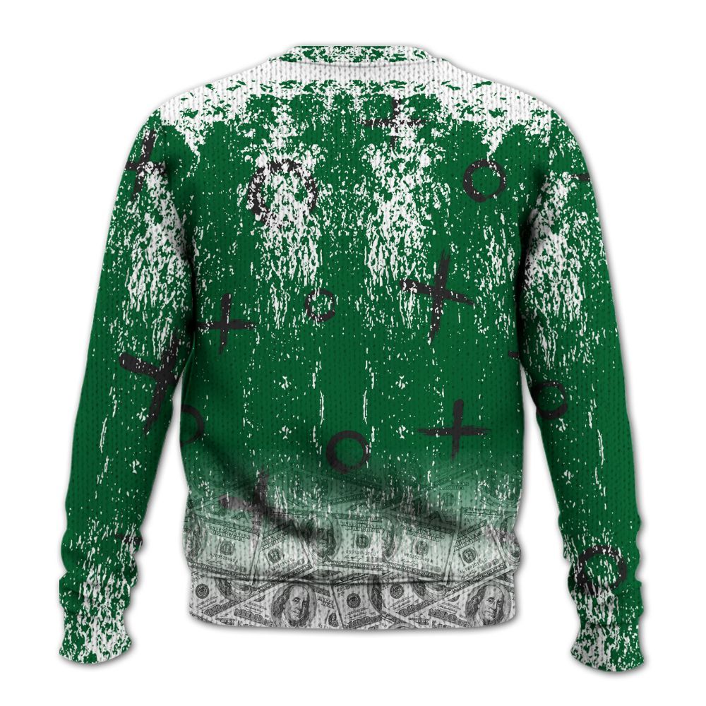 Knitted Sweater To Match Pine Green 13s - Selfmade Unique Drip