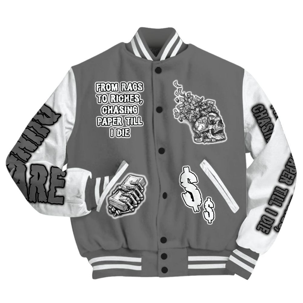 Varsity Jacket To Match Retro Stealth 12s - From Rags To Riches All Over Print