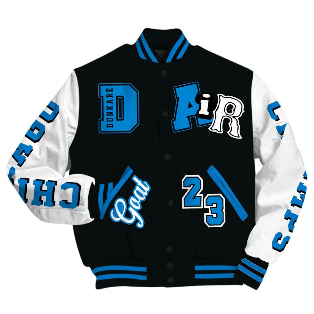 Varsity Jacket To Match High OG FragmentxULA White Black 1s - AIR Number 23 GOAT All Over Print
