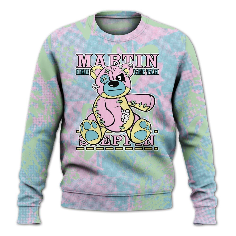 Sweatshirt To Match SB Dunk Low Visty - Tah Steppin Bear Heart Grunge All Over Print