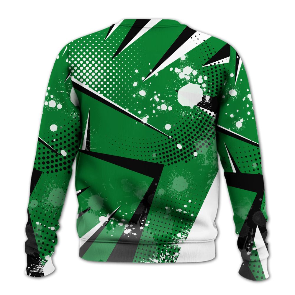 Sweatshirt To Match Lucky Green 1s - Poly Trust No One Dripping All Over Print