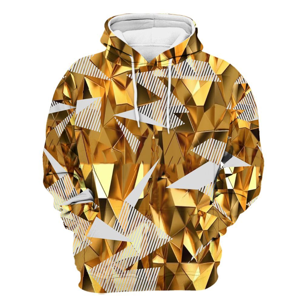 Hoodie To Match NET Gold 4s - Geometric Camouflage Pattern All Over Print