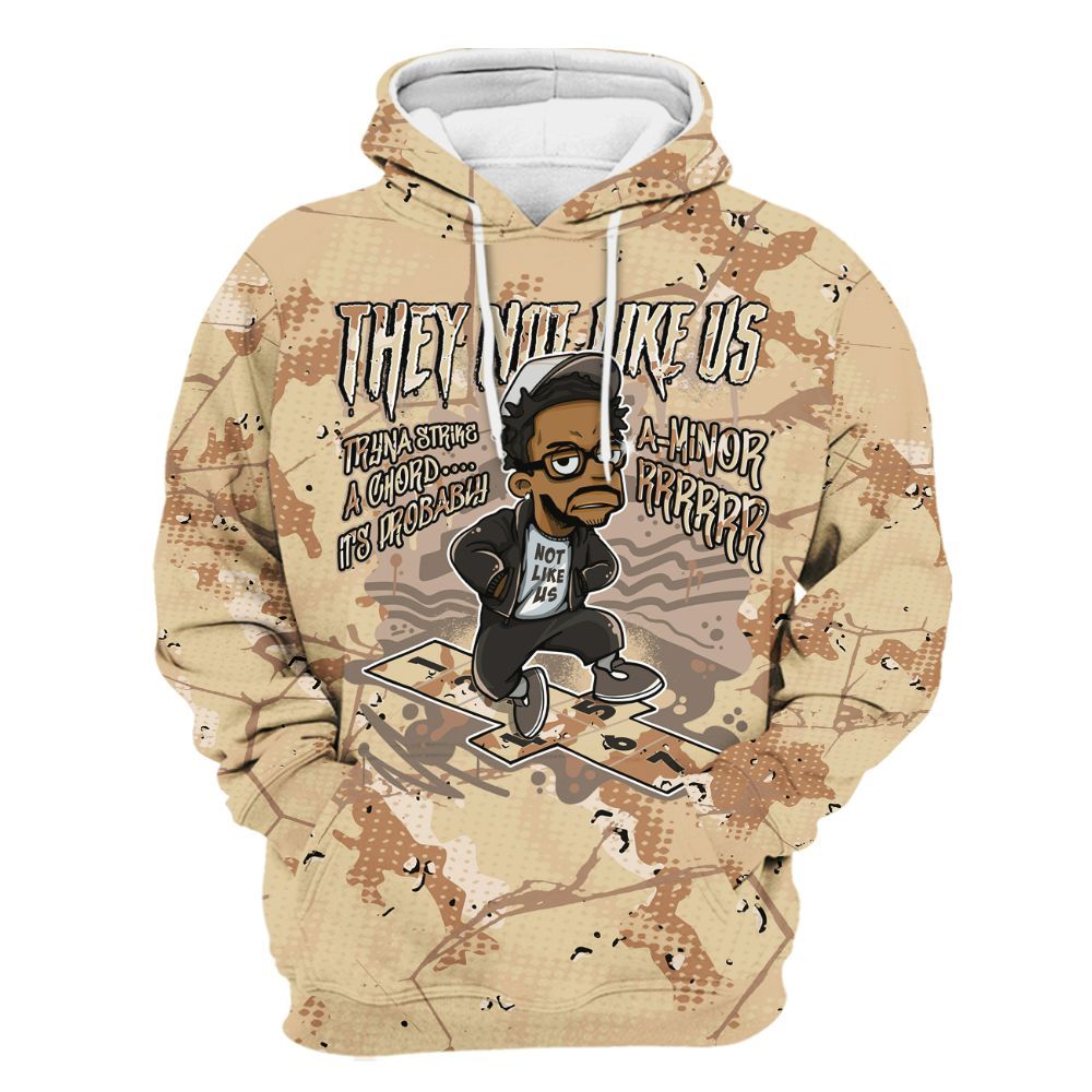 Hoodie To Match Desert Camo 3s - Hopscotch Dislike Us Graphic Crack All Over Print