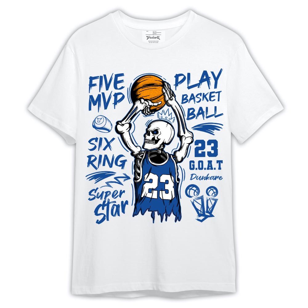 Shirt To Match Low Space Royal 11s - 23 G.O.A.T Skeleton Shirt Outfit