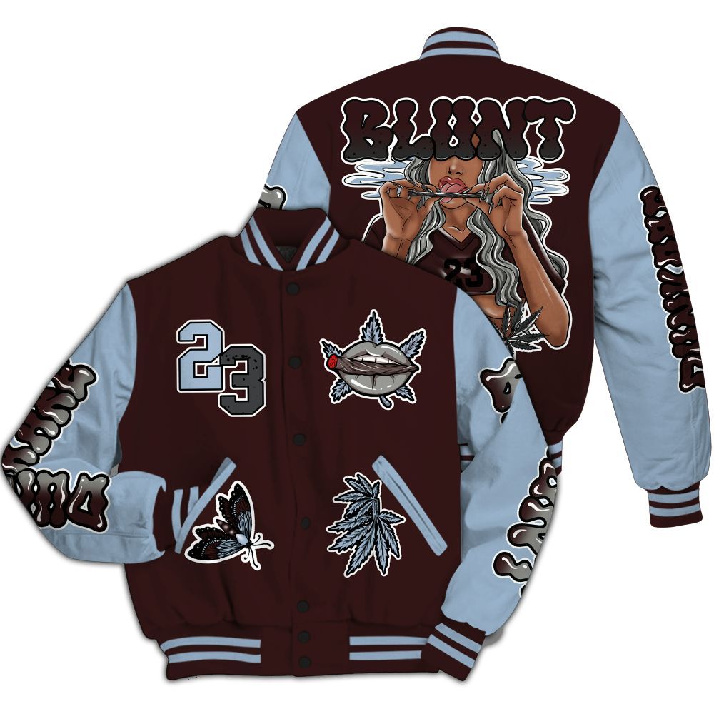 Varsity Jacket To Match Burgundy 5s - Bluntz Unique All Over Print