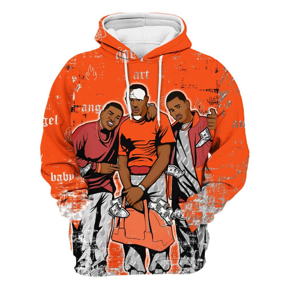 Hoodie To Match Kobe 6 Protro Total Orange - Paid In Full Money All Over Print