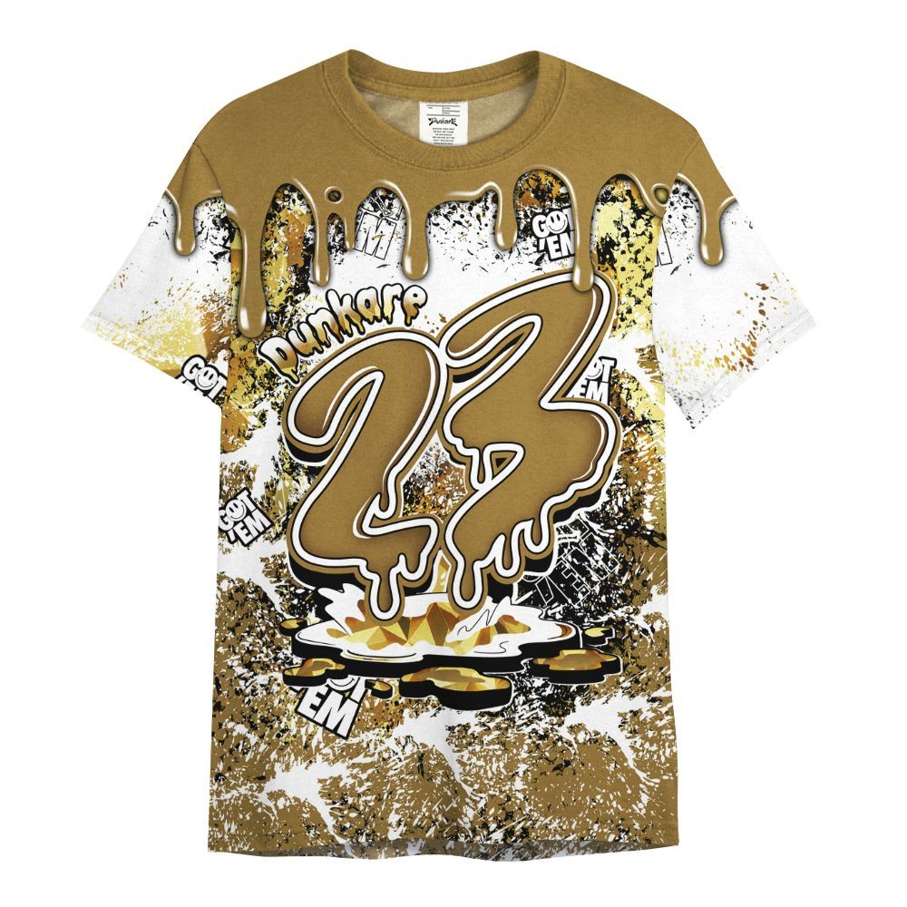 Shirt To Match NET Gold 4s - Dripping 23 Drip All Over Print