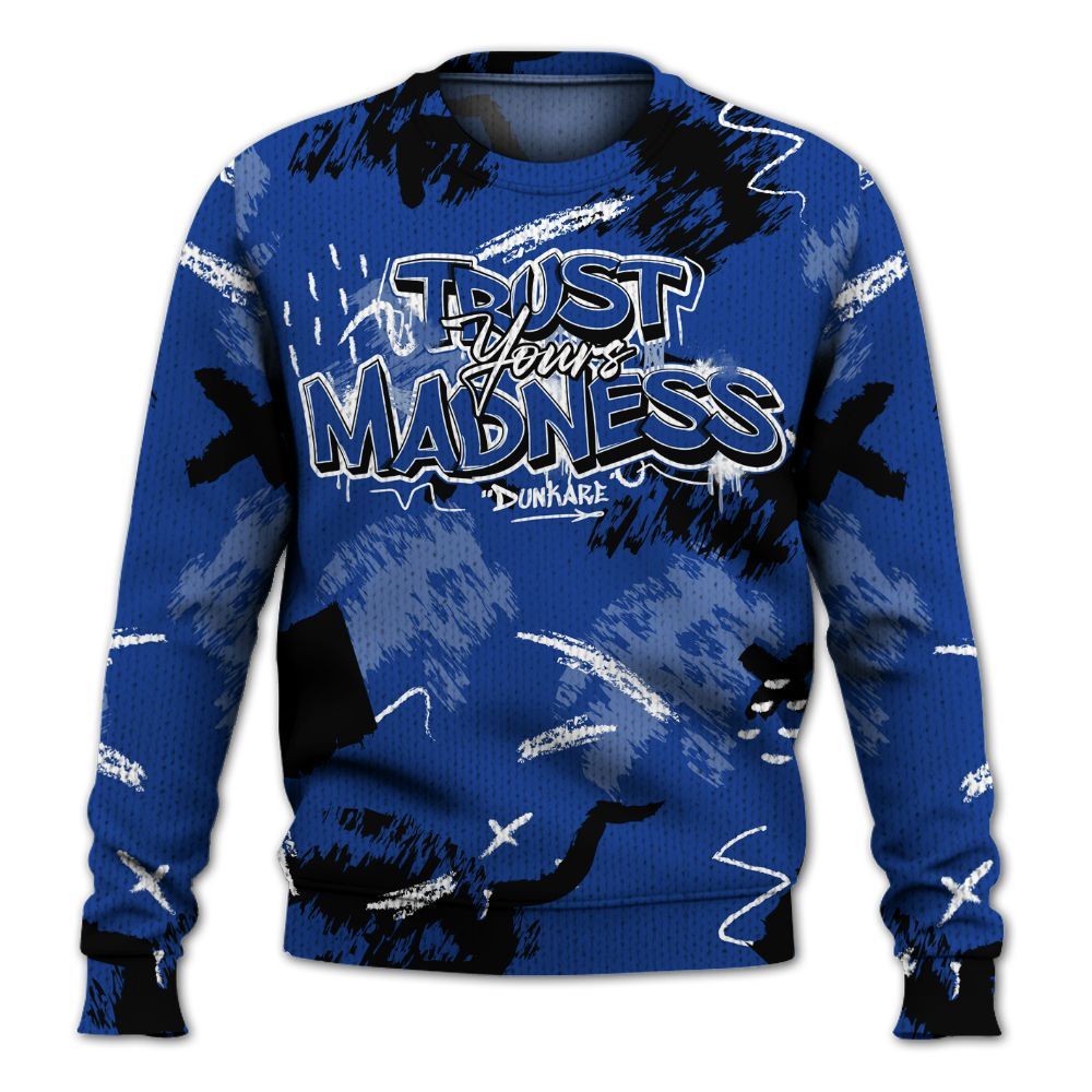 Knitted Sweater To Match Air Foamposite One Royal - Trust Your Madness Retro