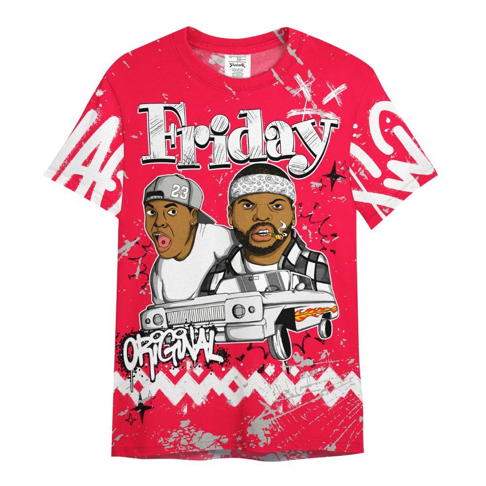Shirt To Match Retro Fire Red 3s - Friday Sneaker Crayon All Over Print