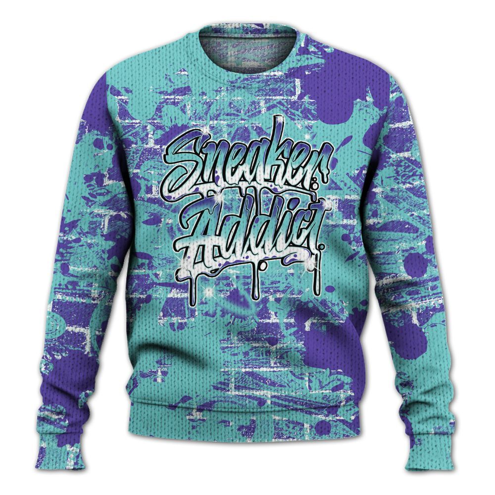 Knitted Sweater To Match Low Hornets 1s - Addiction Sneakers Graphic Street Art