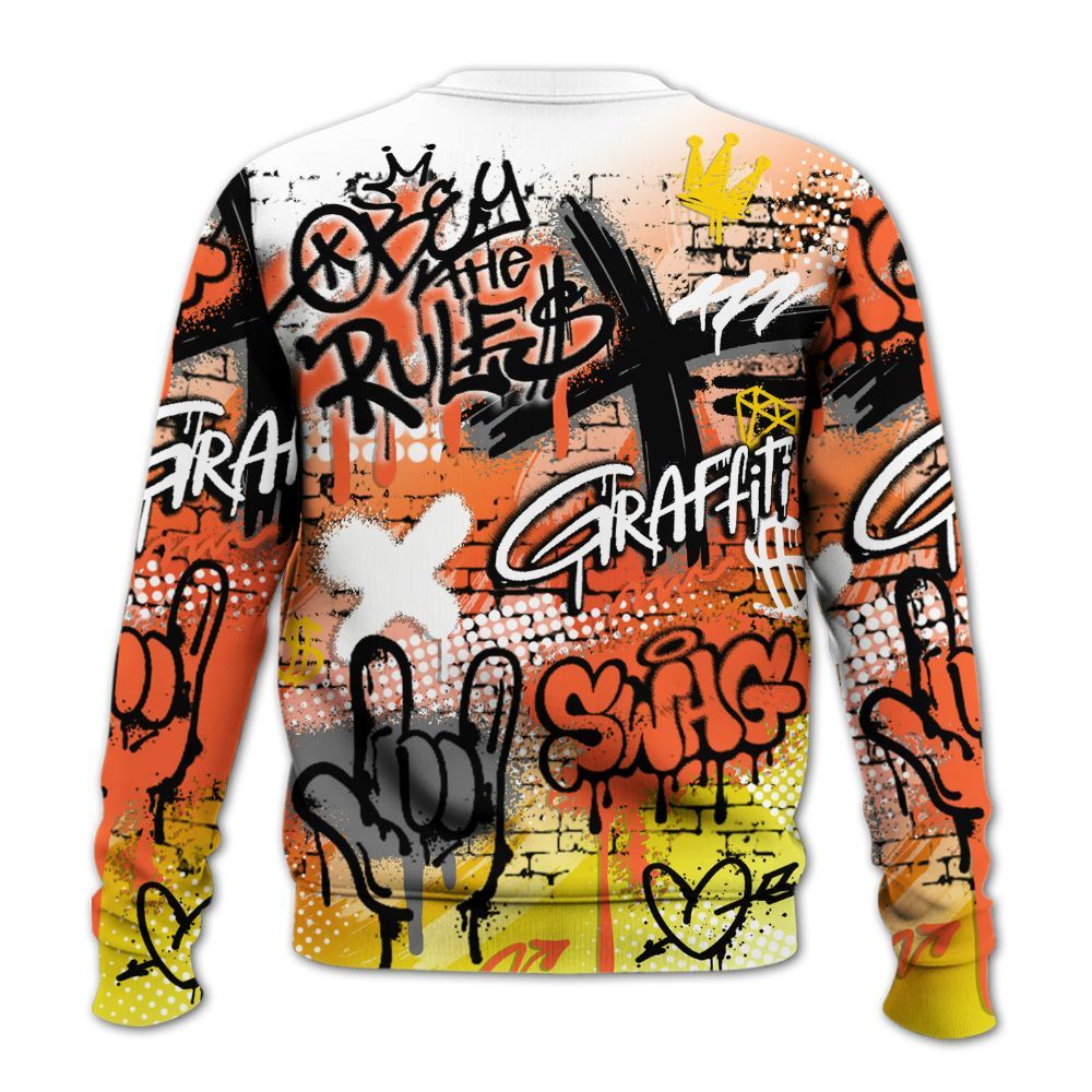 Sweatshirt To Match Dunk High Candy Corn - True It Real Graffiti Streetwear All Over Print