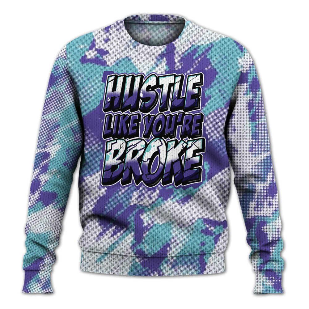 Knitted Sweater To Match Low Hornets 1s - Hustles Like Broke Abstract