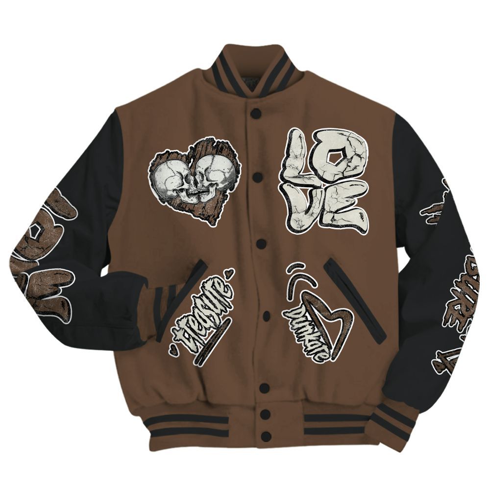 Varsity Jacket To Match Palomino 1s - Skull Bear All Over Print