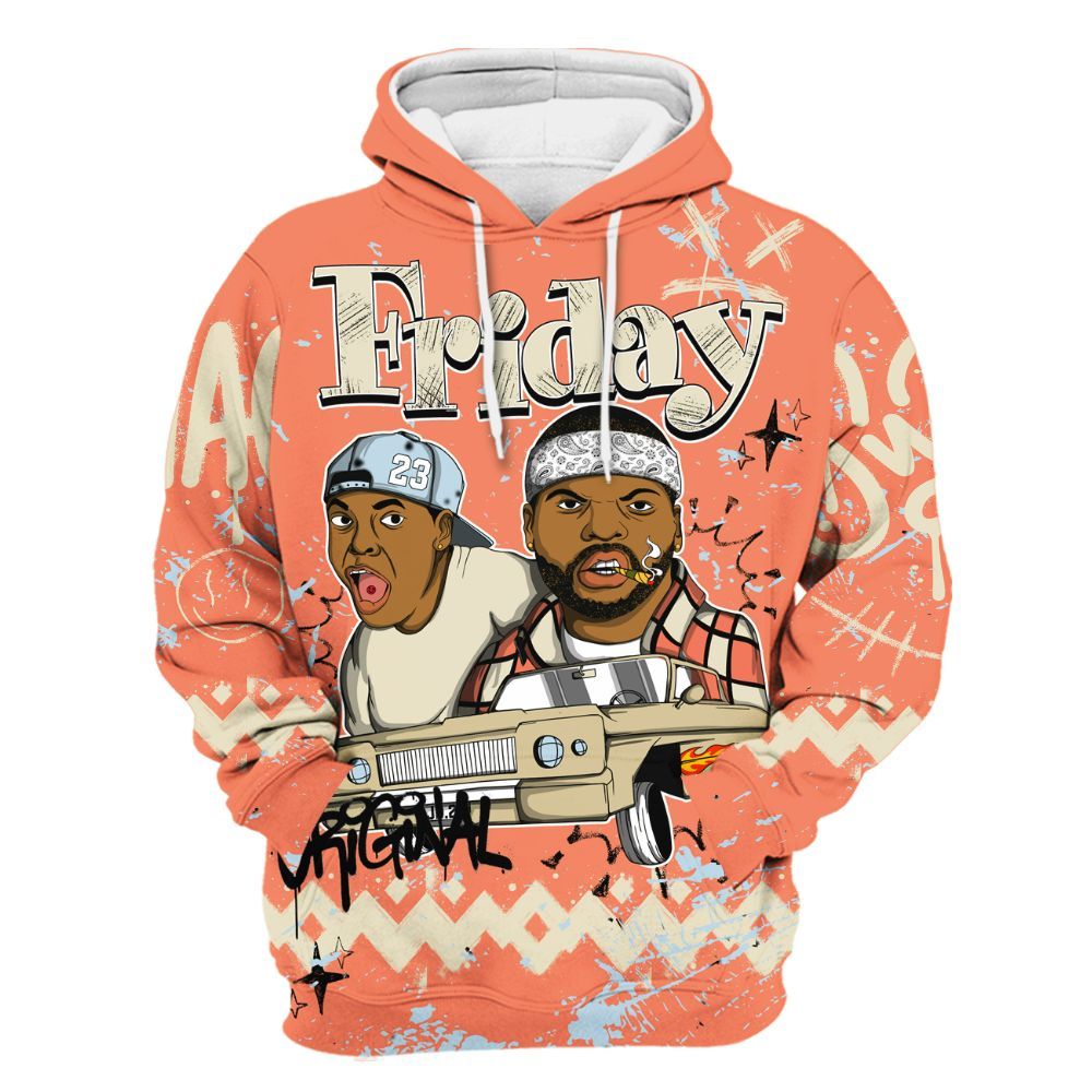 Hoodie To Match DJ Khaled Crimson Bliss 5s - Friday Sneaker Crayon All Over Print