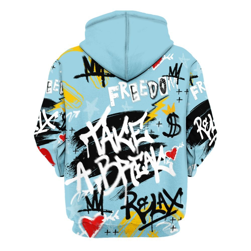 Hoodie To Match Dunk High Homer Simpson - Take Break Freedom Graffiti Streetwear All Over Print