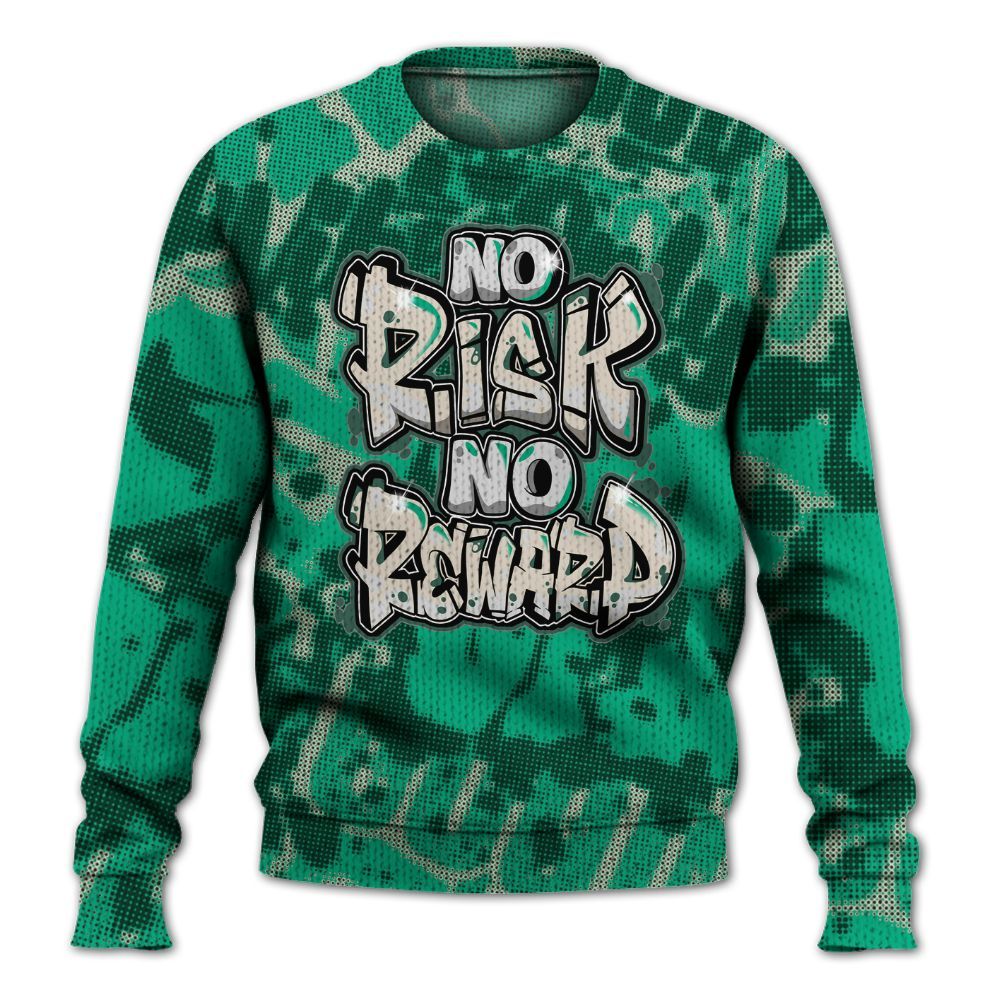 Knitted Sweater To Match Oxidized Green 4s - No Risks No Reward Street
