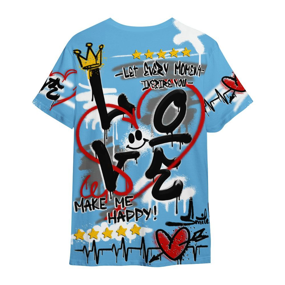 Shirt To Match Melo 12s - Happy Love Beats Graffiti Streetwear All Over Print