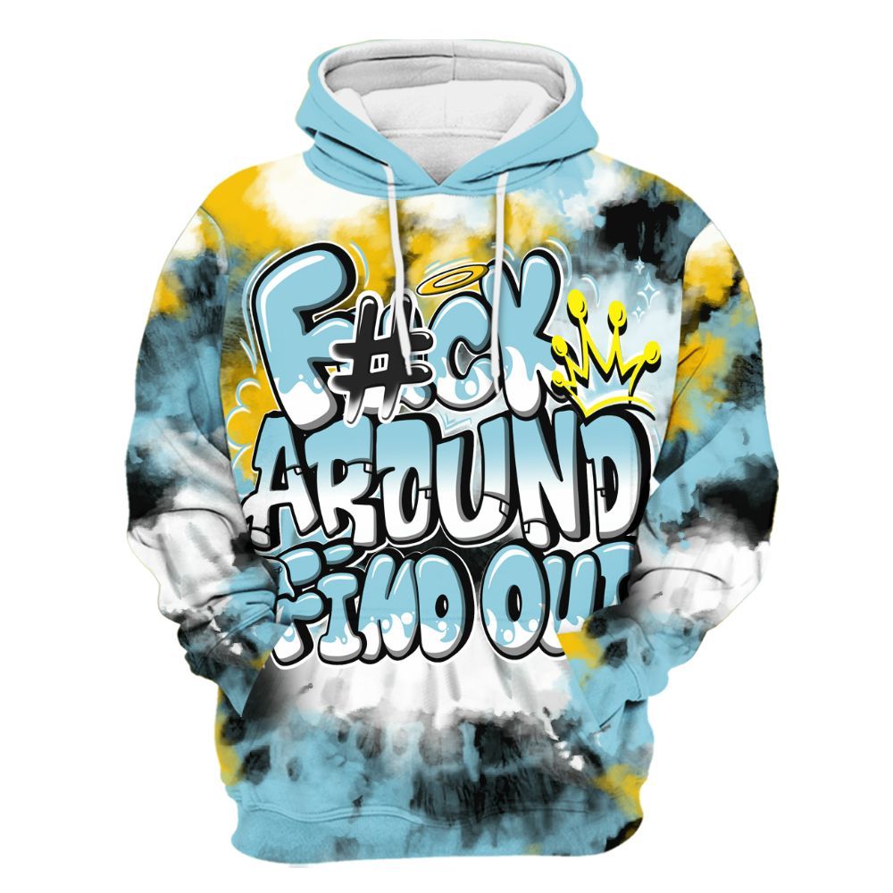 Hoodie To Match Dunk High Homer Simpson - Tie Dye FK Around Find Out All Over Print