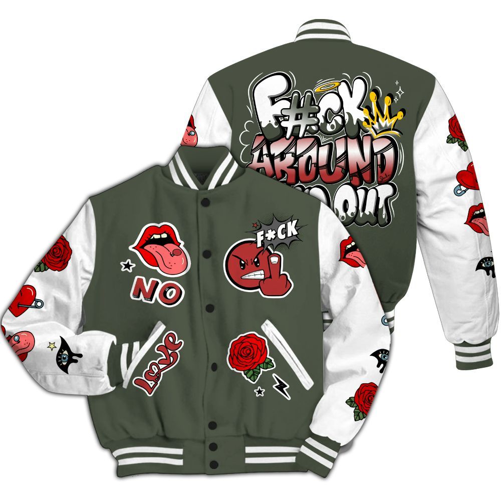 Varsity Jacket To Match Air Force 1 Low Year Of The Snake Varsity Jacket, FK Around Find Out All Over Print