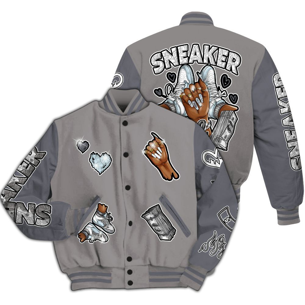 Varsity Jacket To Match Cool Grey 11s - Sneakerz Girlz All Over Print