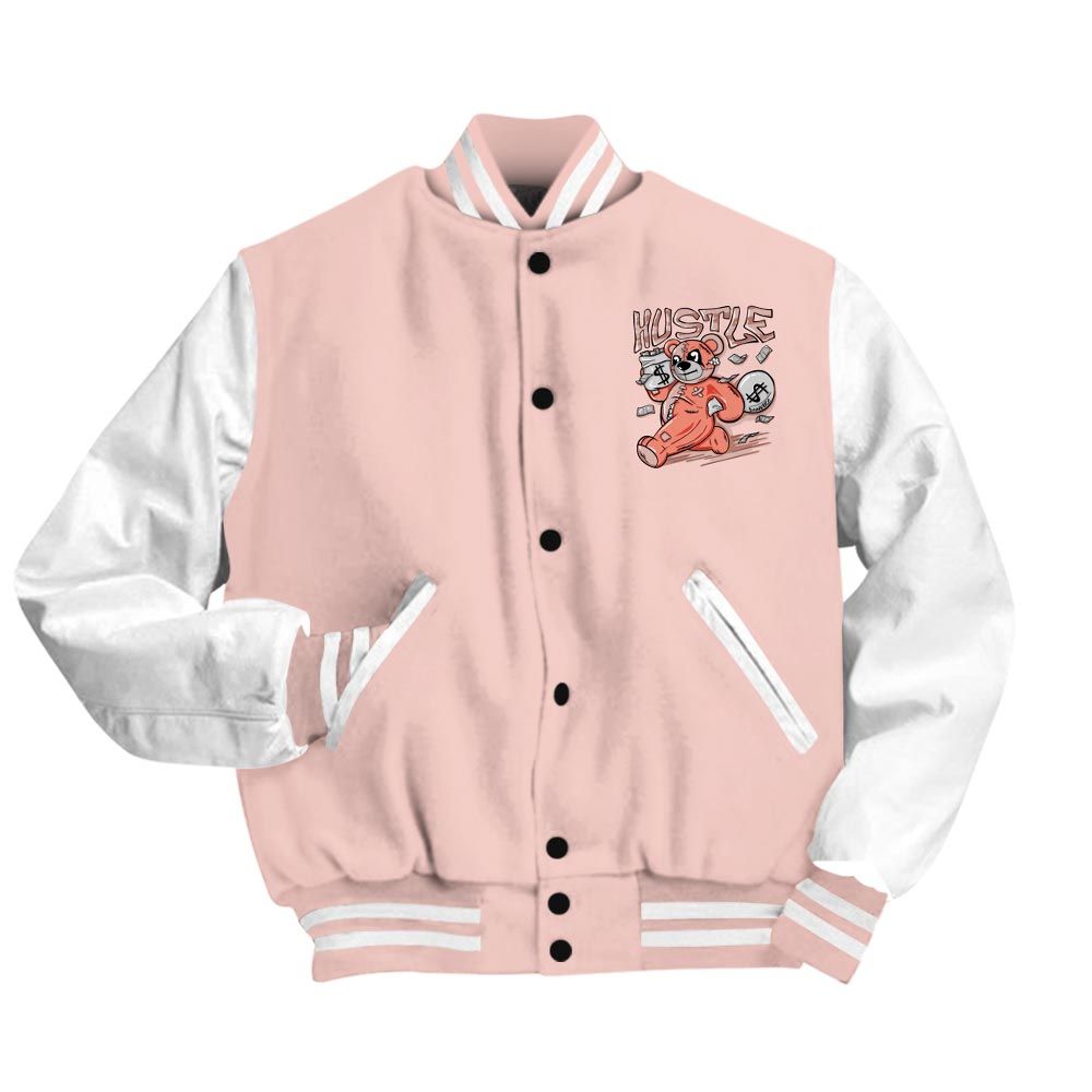Varsity Jacket To Match Legend Pink 11s Vasity Jacket - Hustles Bear Vasity Jacket Unisex